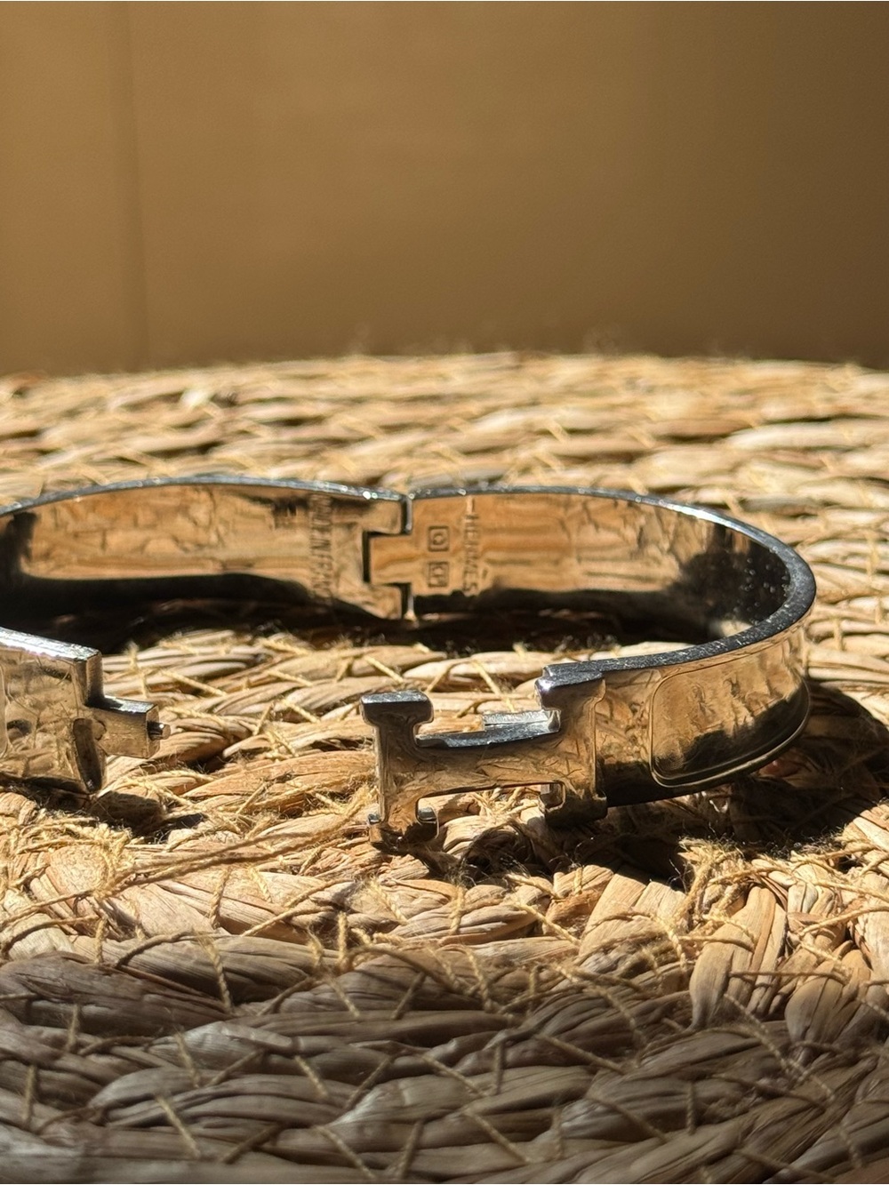 Authentic Hermès Clic H Silver Bracelet – As-Is | Minor Clasp Issue | PM Size - Picture 3 of 6